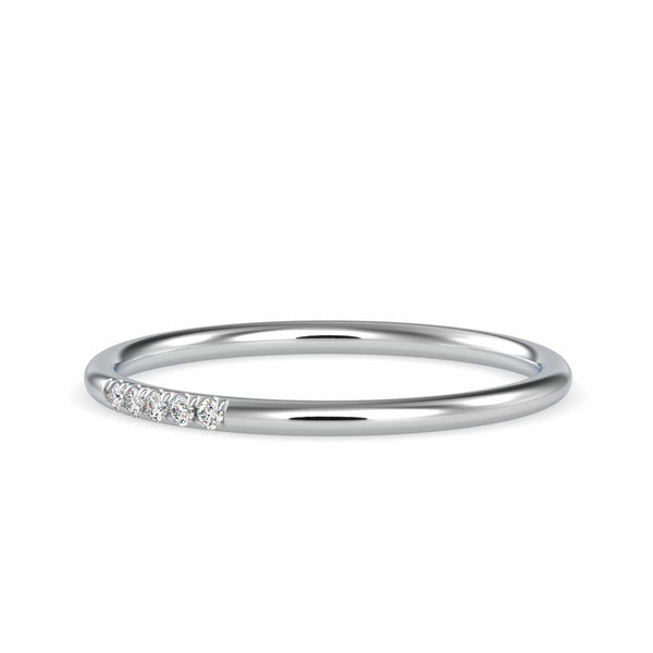 Jewelove™ Rings 5 Diamond Platinum Ring for Women JL PT 0640