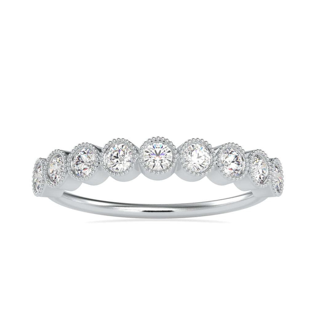 Jewelove™ Rings Women's Band only / SI IJ 5-Pointer Platinum Diamond Engagement Ring for Women JL PT 0653