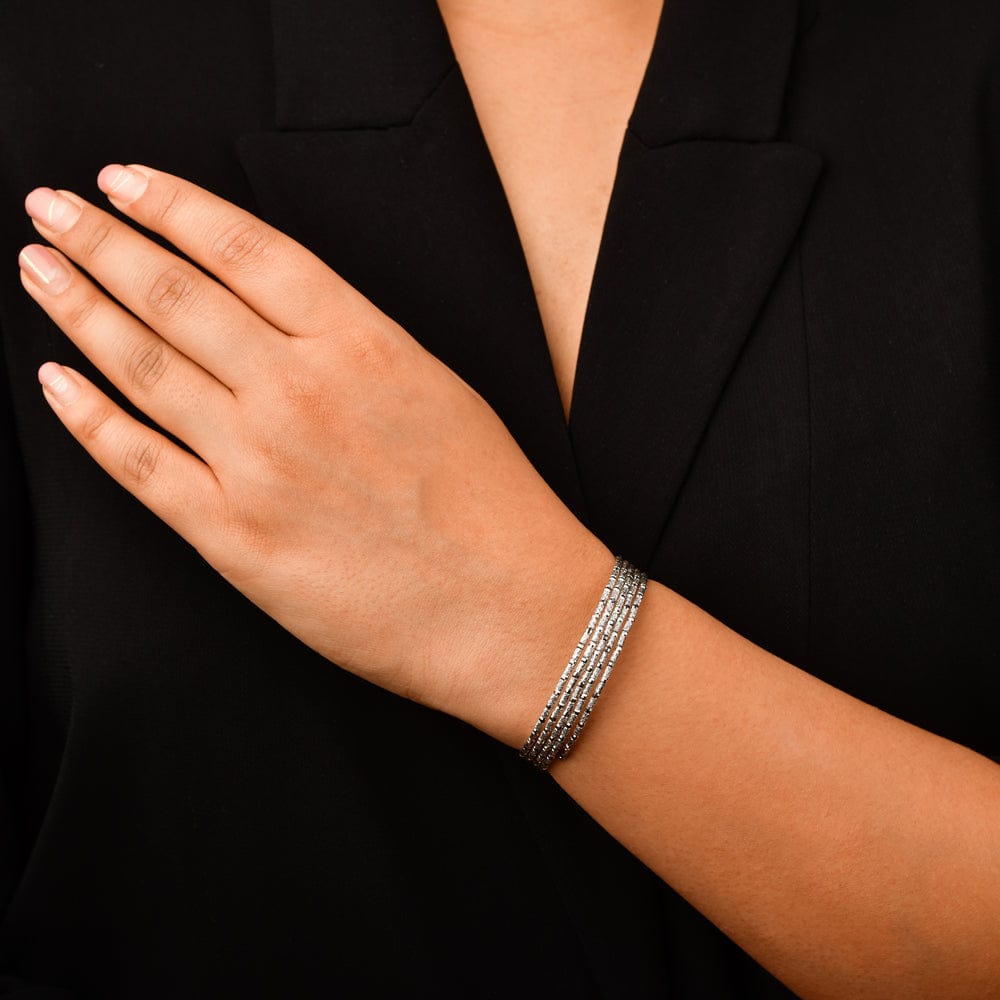 Supple Adjustable Bracelet Cum Ring | Kaza 925 Sterling Silver Rose Gold  for Women