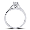 Jewelove™ Rings Women's Band only 50 Pointer Classic 4 Prong Cathedral Setting Platinum Solitaire Ring JL PT 558