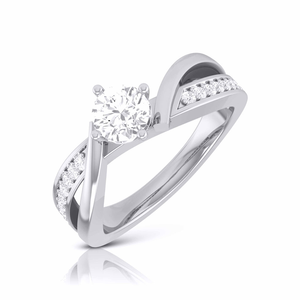 Jewelove™ Rings J VS / Women's Band only 50-Pointer Design Platinum Solitaire Engagement Ring for Women JL PT R-18