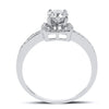 Beautiful Designer Platinum Solitaire Ring for Women with a raised solitaire. This photo depicts how the rings looks from the side and the solitaire is raised in the center to bring out its unique beauty.