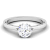 Front View of 30 Pointer Platinum Solitaire Engagement Ring JL PT 6586