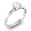 Perspective View of 30 Pointer Platinum Solitaire Engagement Ring JL PT 6586
