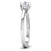 Side View of 30 Pointer Platinum Solitaire Engagement Ring JL PT 6586