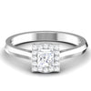 Jewelove™ Rings I VS / Women's Band only 50 Pointer Platinum Halo Princess Cut Diamond Solitaire Engagement Ring JL PT 6997
