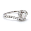 Jewelove™ Rings 50 Pointer Platinum Solitaire Engagement Ring with a Curvy Diamond Shank JL PT 472
