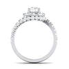 Jewelove™ Rings 50 Pointer Platinum Solitaire Engagement Ring with a Curvy Diamond Shank JL PT 472
