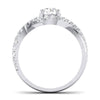 Jewelove™ Rings 50 Pointer Platinum Solitaire Engagement Ring with a Shank Twist JL PT 471