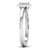 Side View of 30 Pointer Platinum Princes Cut Diamond Solitaire Engagement Ring JL PT 6592