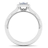 Circle View of 30 Pointer Platinum Princes Cut Diamond Solitaire Engagement Ring JL PT 6592