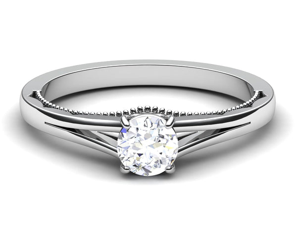 Jewelove™ Rings J VS / Women's Band only 50 Pointer Split Shank Platinum Solitaire Engagement Ring for Women JL PT 546