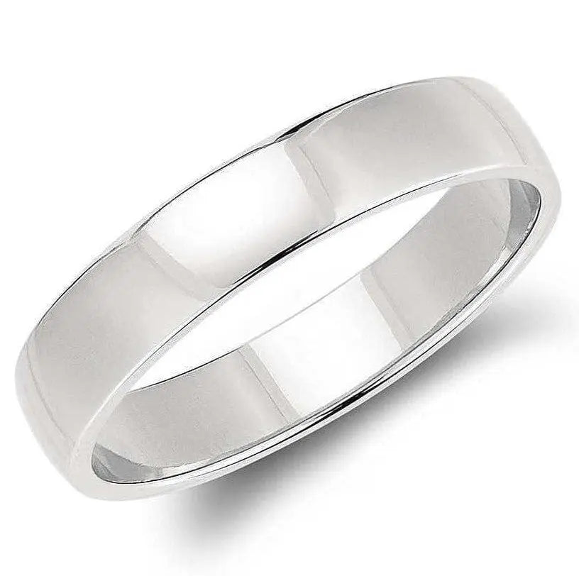 Mens 10K White Gold 5mm Engraved Wedding Band, Color: White Gold - JCPenney