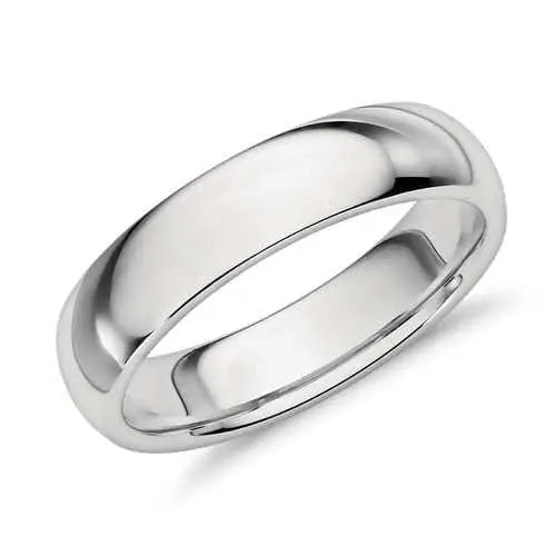 Jewelove™ Rings Women's Band only 5mm Comfort Fit Platinum Wedding Band SJ PTO 257