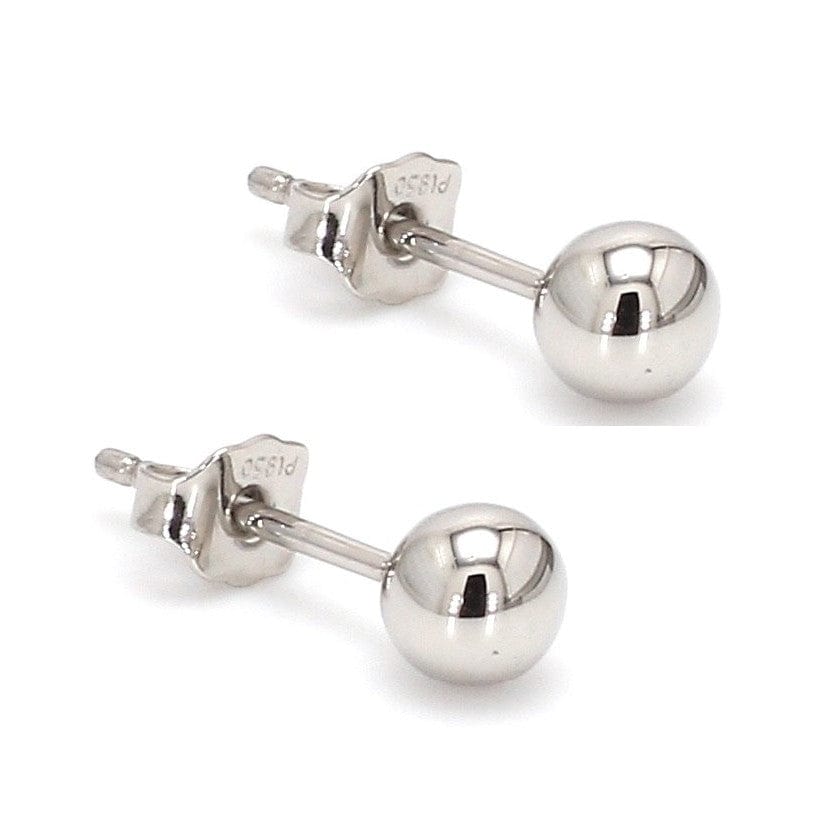 Jewelove™ Earrings Pair 5mm Platinum Ball Earrings Studs JL PT E 187