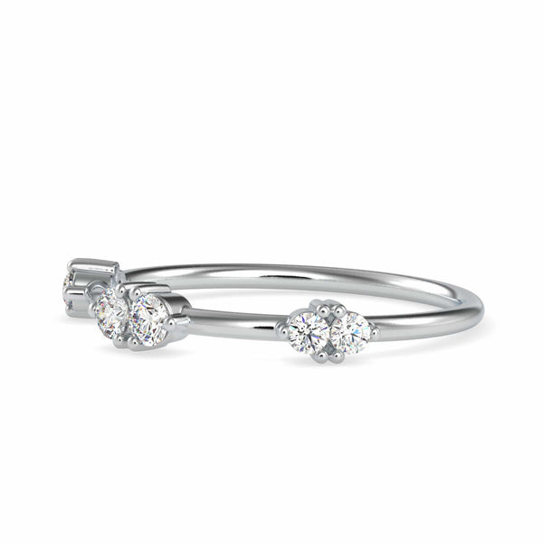 Jewelove™ Rings 6 Diamond Platinum Engagement Ring for Women JL PT 0643
