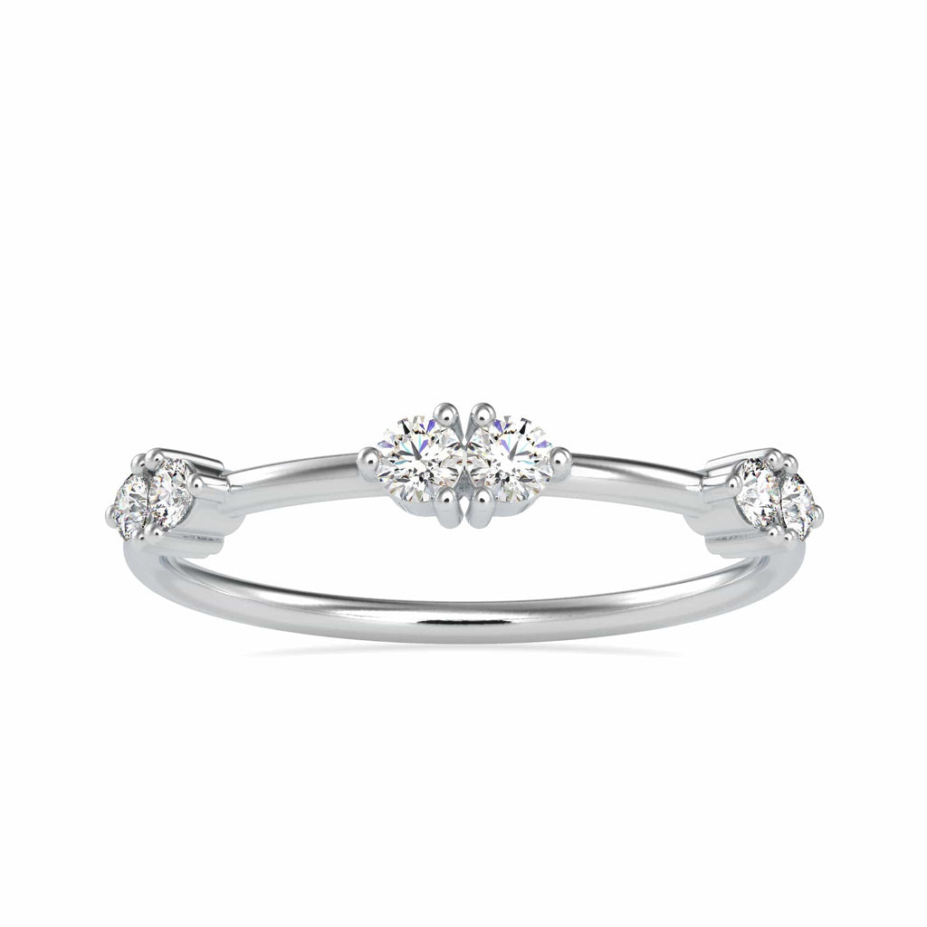 Jewelove™ Rings Women's Band only / SI IJ 6 Diamond Platinum Engagement Ring for Women JL PT 0643