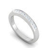 Jewelove™ Rings 6 Pointer Half Eternity Platinum Princess cut Diamonds Ring for Women JL PT WB PR 142