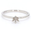 Front View of 6 Prong Platinum Solitaire Ring Setting SKU 0011-M