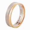 Jewelove™ Rings Men's Band only 6mm Platinum Ring with 2mm Gold Line for Men JL PT 518