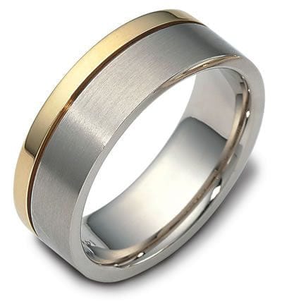 Titanium Ring with Gold and Carbon Fiber Inlays | Element Ring Co