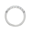 Jewelove™ Rings 7 Pointer Half Eternity Designer Platinum Diamond Ring for Women JL PT WB RD 126