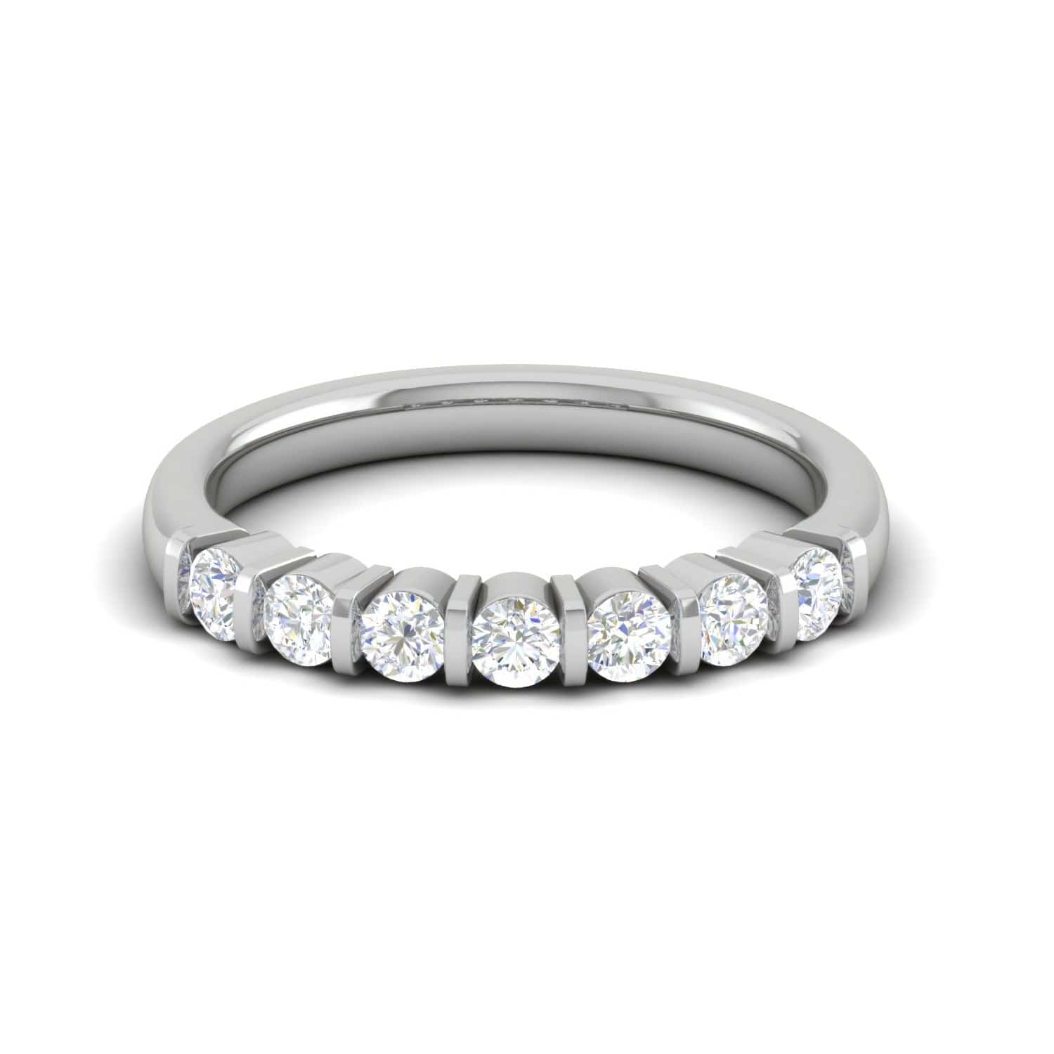 5.42 CTW L'Amour Crisscut Cushion Platinum Eternity Wedding Band Ring –  Bardys Estate Jewelry