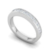 Jewelove™ Rings 7 Pointer Half Eternity Platinum Princess cut Diamonds Ring for Women JL PT WB PR 108