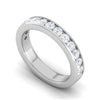 Jewelove™ Rings 7 Pointer Platinum Diamond Half Eternity Ring for Women JL PT WB RD 158