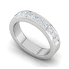 Jewelove™ Rings 7 Pointer Princess Cut Diamond Platinum Half Eternity Wedding Band for Women JL PT WB PR 160
