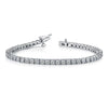 Jewelove™ Bangles & Bracelets Single / SI IJ 7 Pointer Single Line Platinum Tennis Bracelet with Diamonds JL PTB 646