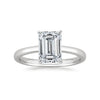 Jewelove™ Rings Platinum / Women's Band only 70-Pointer Emerald Cut Diamond Solitaire Ring with Thin Platinum Band JL PT 1001