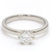 Front View of 70 Pointer Platinum Solitaire Engagement Ring SKU 009