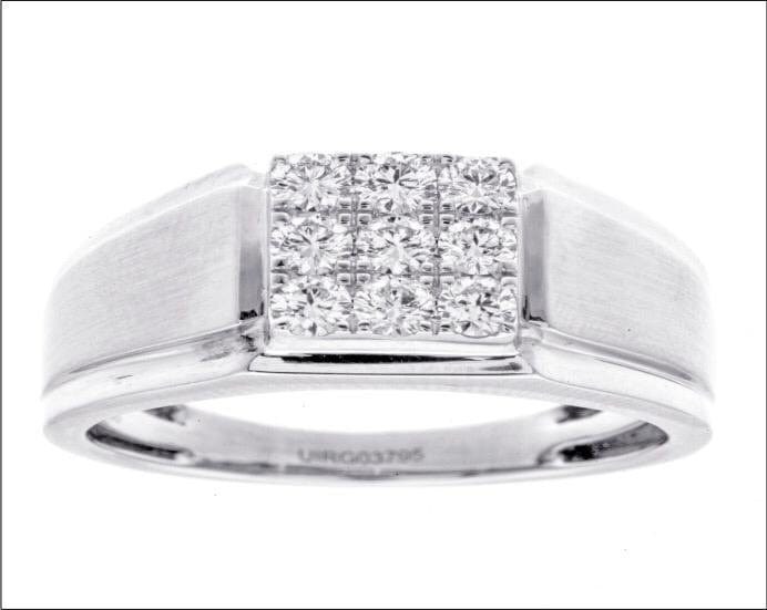 Jewelove™ Rings SI IJ 9 Diamond Platinum Ring for Men JL PT 940