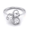 Jewelove™ Rings 9 Diamond Platinum Ring for Women JL PT LR 13
