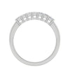 Jewelove™ Rings 9 Pointer Platinum Half Eternity Princess cut Diamonds Ring for Women JL PT WB PR 139