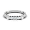 Jewelove™ Rings Women's Band only / SI IJ 9 Pointer Platinum Half Eternity Princess cut Diamonds Ring for Women JL PT WB PR 139