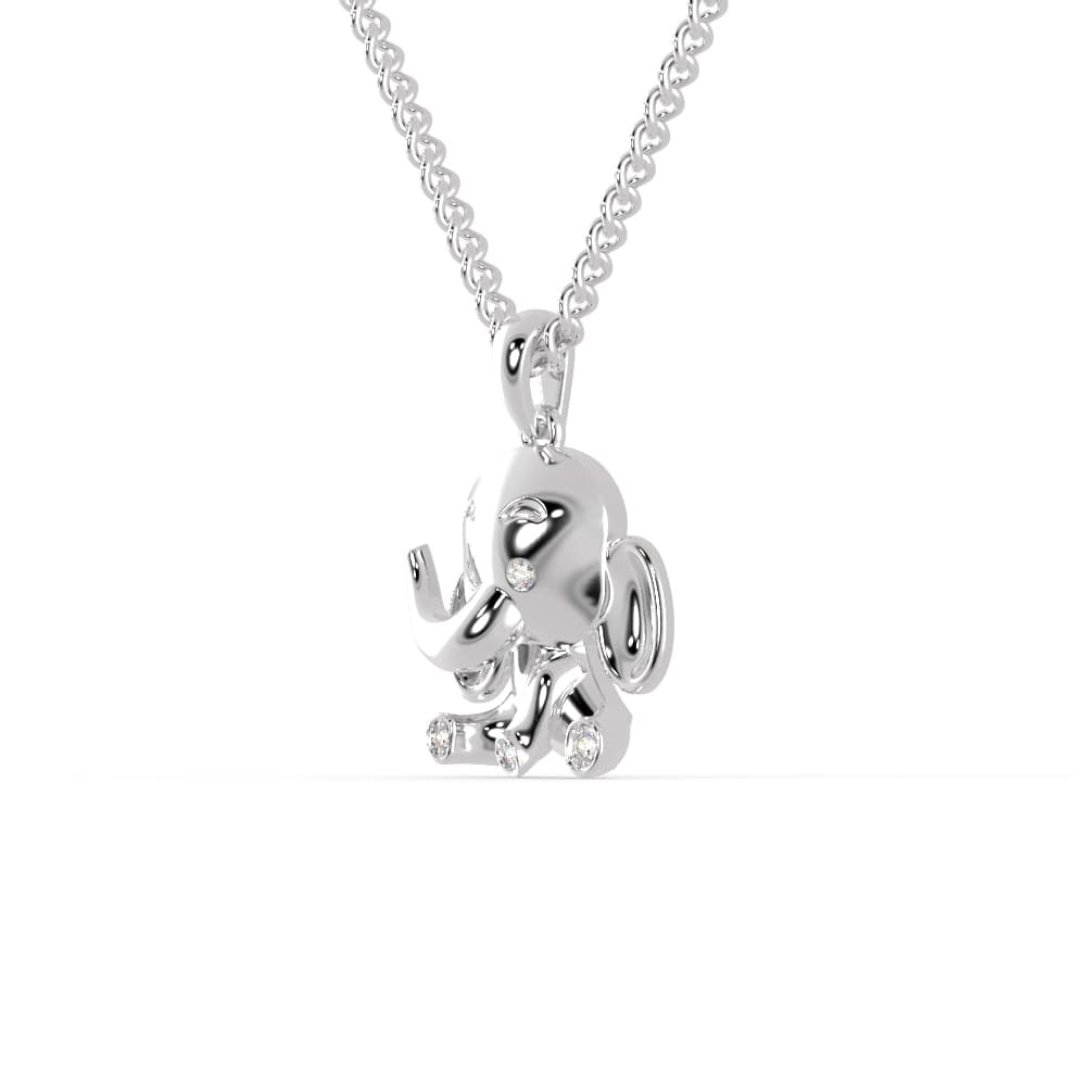 18K Rose Gold Elephant Pendant Necklace | Noémie