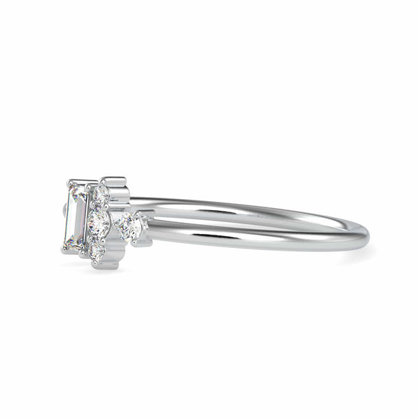 Jewelove™ Rings Women's Band only / VS GH Baguette Diamond Platinum Diamond Engagement Ring JL PT 0660