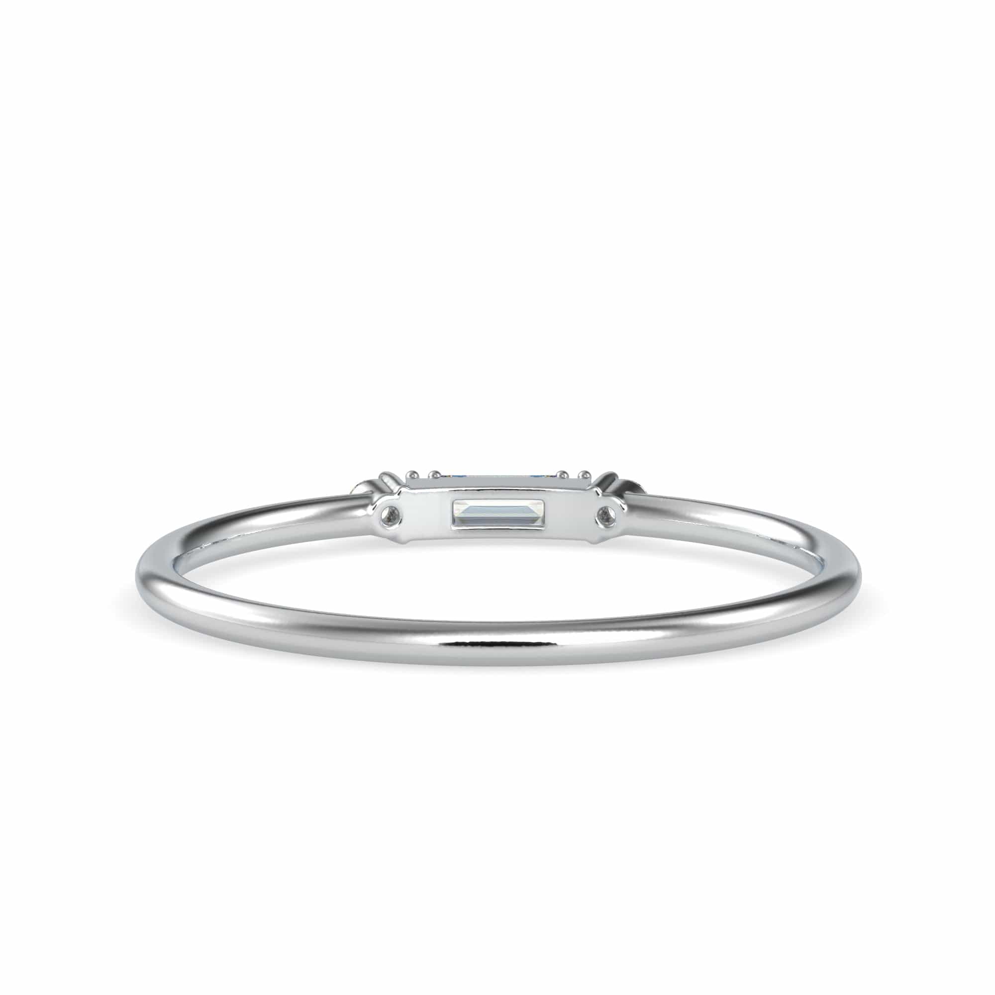 Jewelove™ Rings Women's Band only / VS GH Baguette Diamond Platinum Engagement Ring JL PT 0606