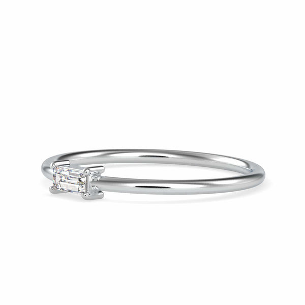 Jewelove™ Rings Women's Band only / VS GH Baguette Diamond Platinum Engagement Ring JL PT 0658