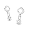 Jewelove™ Earrings Beautiful Hanging Clusters Platinum Earrings with Diamonds for Women JL PT E N-39