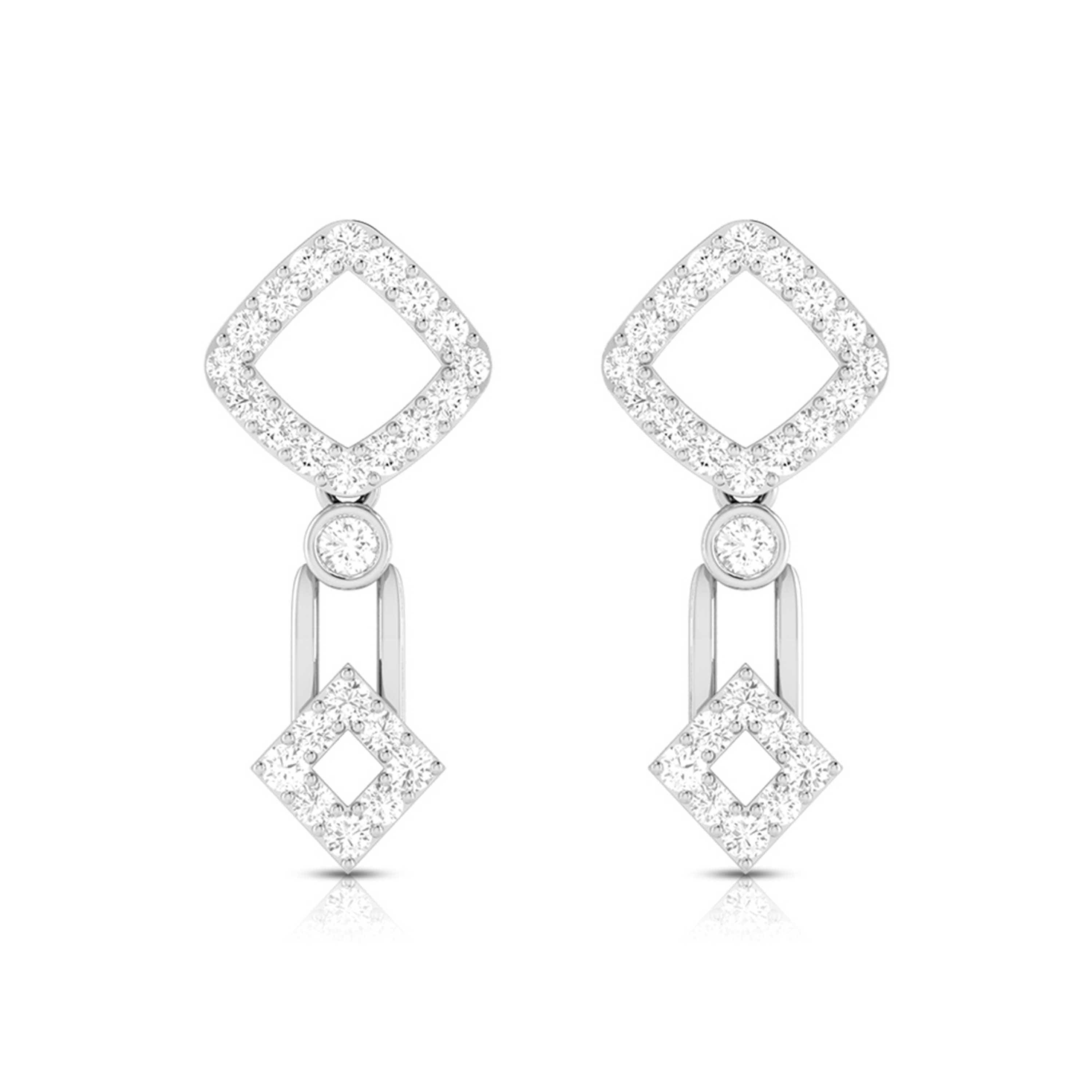 Antique 18k Gold, Platinum and Diamond Dormeuse Earrings | Authentic &  Vintage | ReSEE