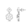 Jewelove™ Earrings Beautiful Hanging Clusters Platinum Earrings with Diamonds for Women JL PT E NK-15