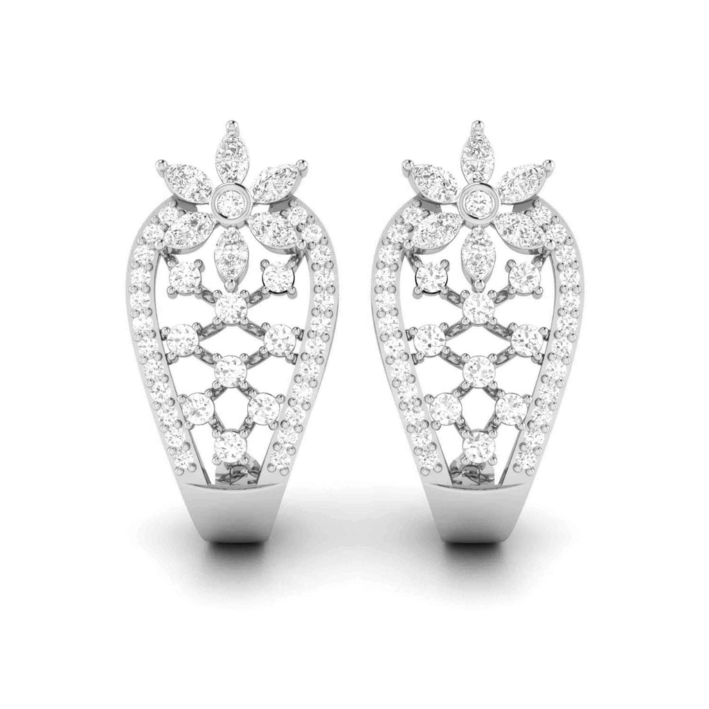 Jewelove™ Earrings SI IJ Beautiful Platinum & Diamond Earrings for Women JL PT E BL-07