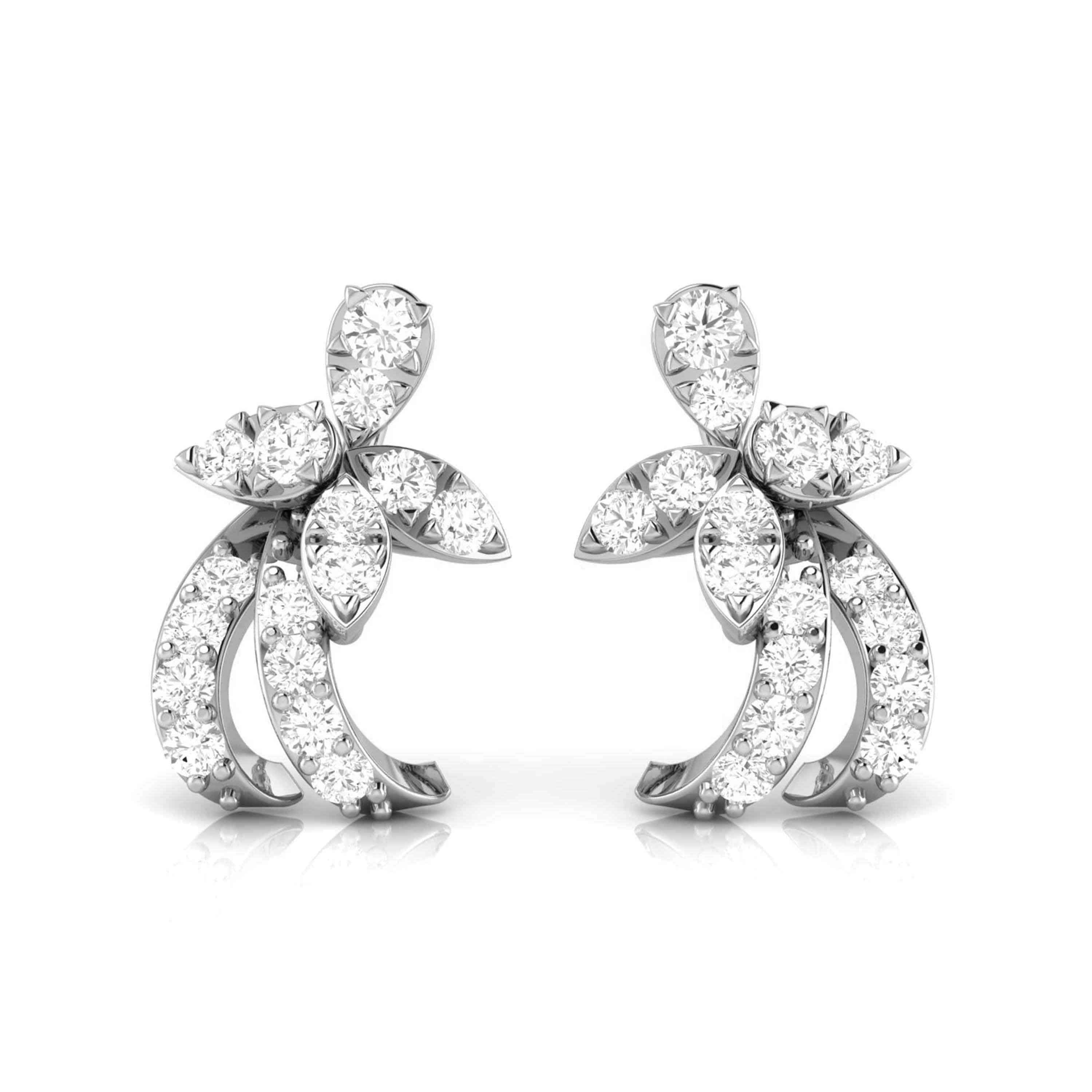 Van Cleef & Arpels Vintage Alhambra 925 Sterling Silver Paved Diamonds Hoop  Earrings Price Malaysia For