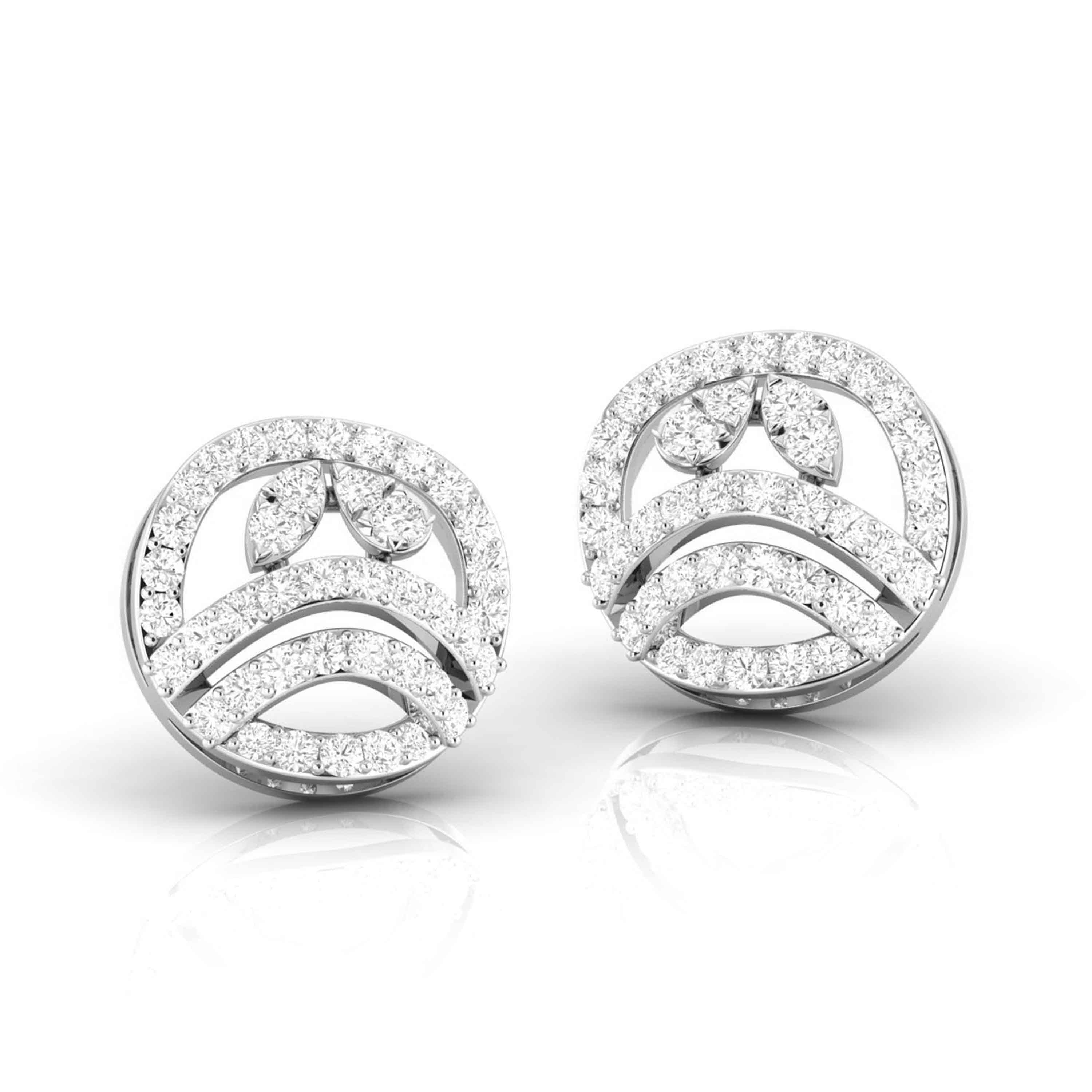 Ava Golden American Diamond Hoop Earrings For Women  Amazonin Fashion