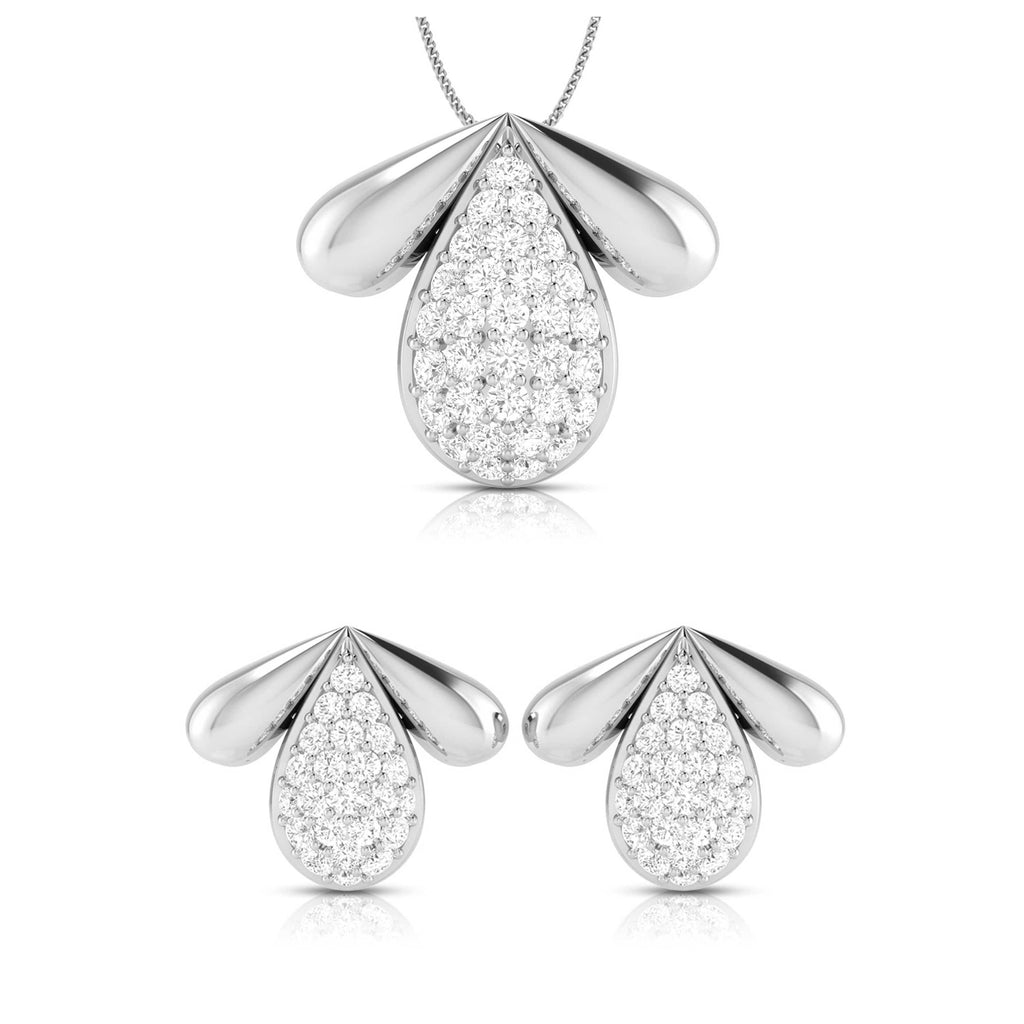 Jewelove™ Pendants & Earrings Pendant Set Beautiful Platinum Diamond Pendant Set for Women JL PT P 41-A