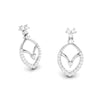 Jewelove™ Earrings Beautiful Platinum Earrings with Diamonds for Women JL PT E N-37