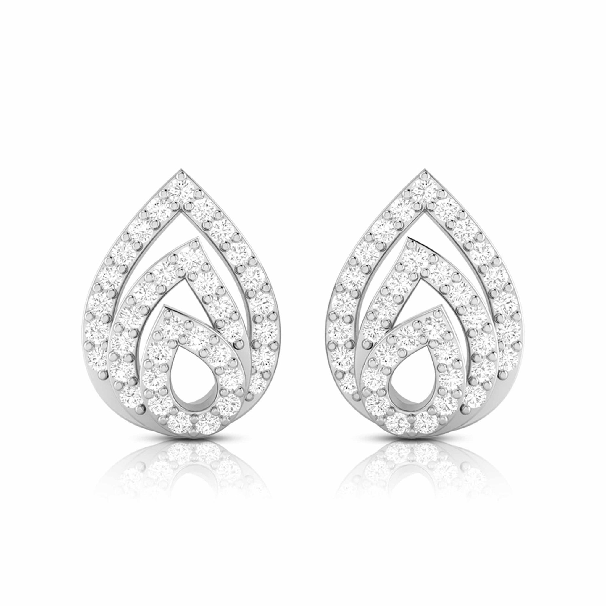 Jewelove™ Earrings SI IJ Beautiful Platinum Earrings with Diamonds for Women JL PT E ST 2021